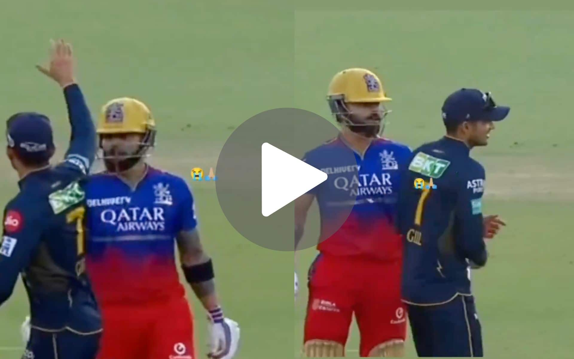 [Watch] Virat Kohli And Shubman Gill's Cute Moments Light Up GT vs RCB, Video Goes Viral